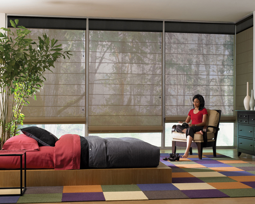 Screen Shades bedroom 